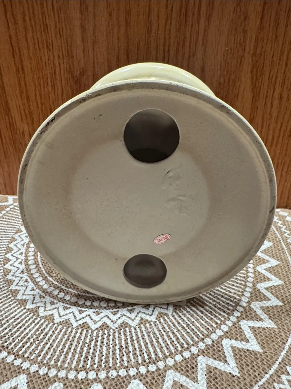 Mid Century VTG Decorative Ceramic Pedestal Greek Style Pillar Candle Holder